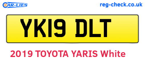 YK19DLT are the vehicle registration plates.