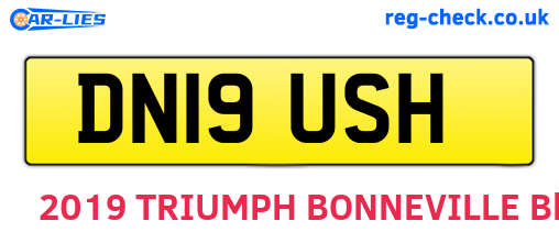 DN19USH are the vehicle registration plates.