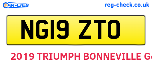 NG19ZTO are the vehicle registration plates.