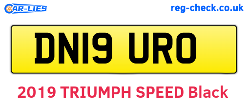 DN19URO are the vehicle registration plates.
