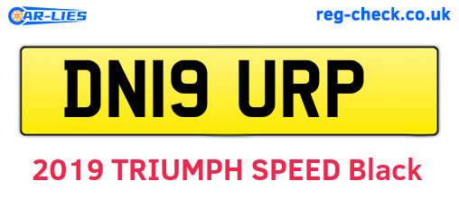 DN19URP are the vehicle registration plates.