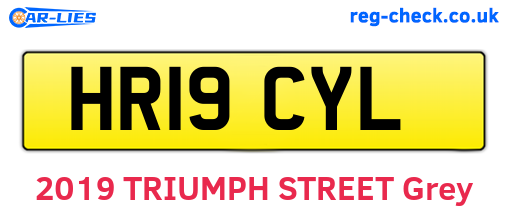 HR19CYL are the vehicle registration plates.