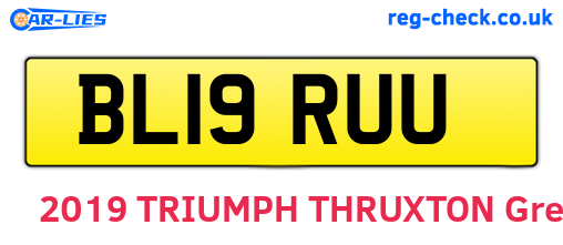 BL19RUU are the vehicle registration plates.