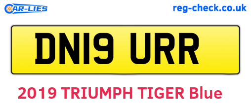 DN19URR are the vehicle registration plates.