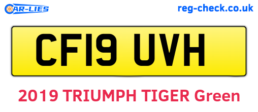 CF19UVH are the vehicle registration plates.