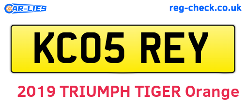 KC05REY are the vehicle registration plates.