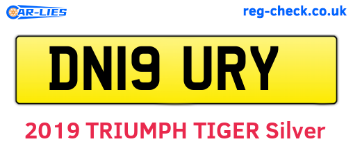 DN19URY are the vehicle registration plates.