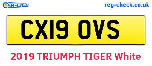 CX19OVS are the vehicle registration plates.