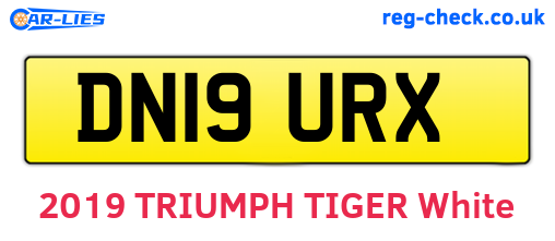 DN19URX are the vehicle registration plates.