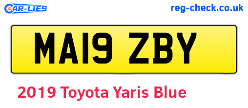 Blue 2019 Toyota Yaris (MA19ZBY)