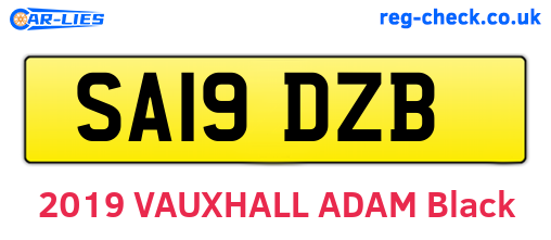 SA19DZB are the vehicle registration plates.