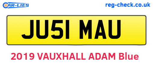 JU51MAU are the vehicle registration plates.