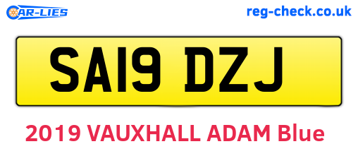 SA19DZJ are the vehicle registration plates.