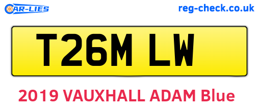 T26MLW are the vehicle registration plates.