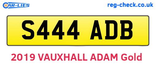 S444ADB are the vehicle registration plates.