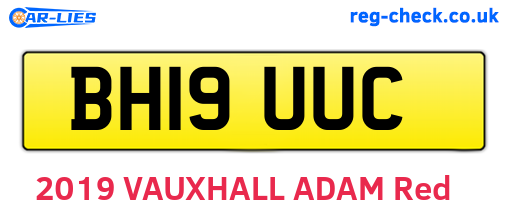 BH19UUC are the vehicle registration plates.