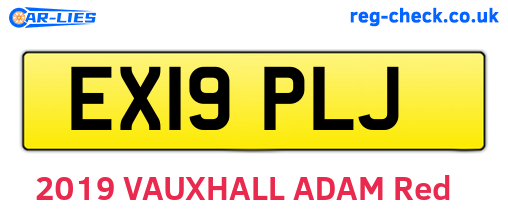 EX19PLJ are the vehicle registration plates.