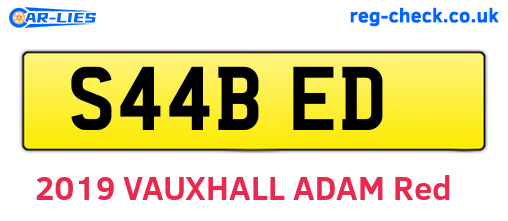 S44BED are the vehicle registration plates.
