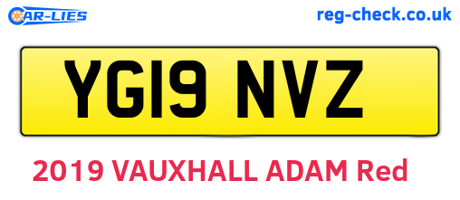 YG19NVZ are the vehicle registration plates.