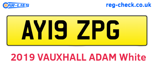 AY19ZPG are the vehicle registration plates.