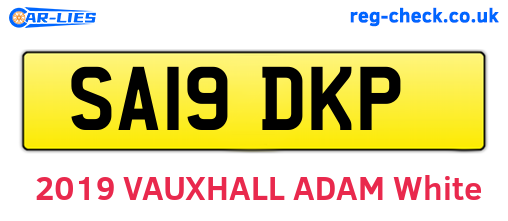 SA19DKP are the vehicle registration plates.