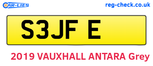 S3JFE are the vehicle registration plates.
