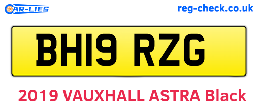 BH19RZG are the vehicle registration plates.