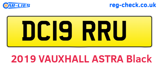 DC19RRU are the vehicle registration plates.