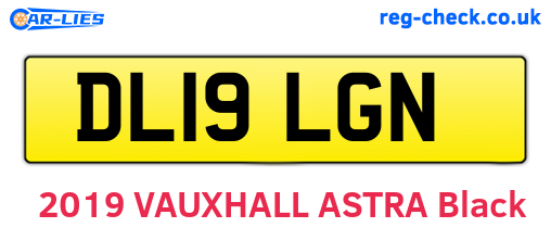 DL19LGN are the vehicle registration plates.