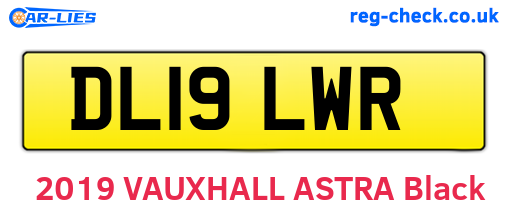 DL19LWR are the vehicle registration plates.