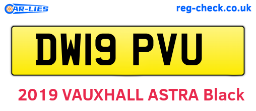 DW19PVU are the vehicle registration plates.