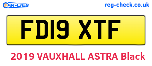 FD19XTF are the vehicle registration plates.