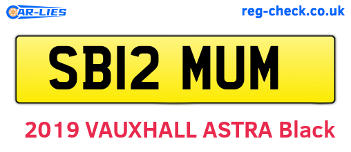 SB12MUM are the vehicle registration plates.