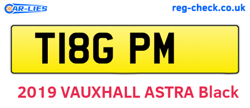 T18GPM are the vehicle registration plates.