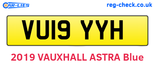 VU19YYH are the vehicle registration plates.