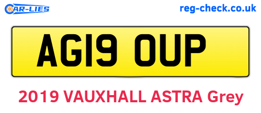 AG19OUP are the vehicle registration plates.