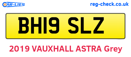 BH19SLZ are the vehicle registration plates.