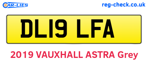 DL19LFA are the vehicle registration plates.