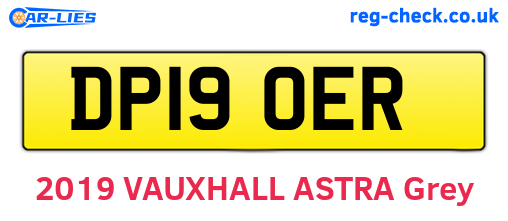 DP19OER are the vehicle registration plates.