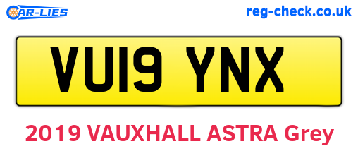 VU19YNX are the vehicle registration plates.