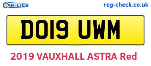 DO19UWM are the vehicle registration plates.