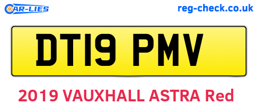 DT19PMV are the vehicle registration plates.