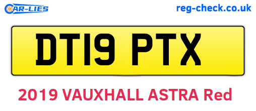 DT19PTX are the vehicle registration plates.