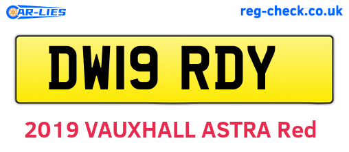 DW19RDY are the vehicle registration plates.