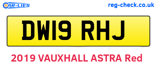 DW19RHJ are the vehicle registration plates.