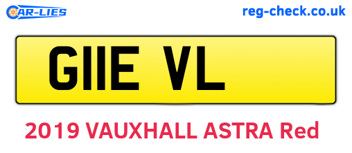 G11EVL are the vehicle registration plates.