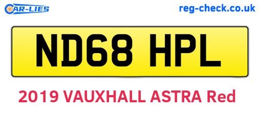ND68HPL are the vehicle registration plates.