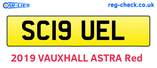 SC19UEL are the vehicle registration plates.