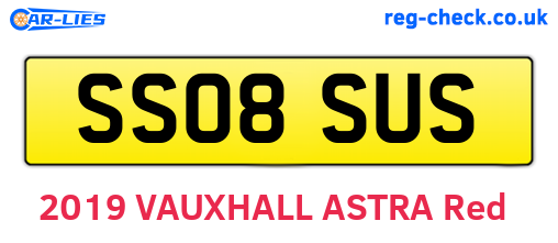 SS08SUS are the vehicle registration plates.