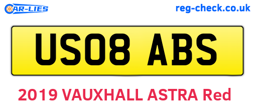 US08ABS are the vehicle registration plates.